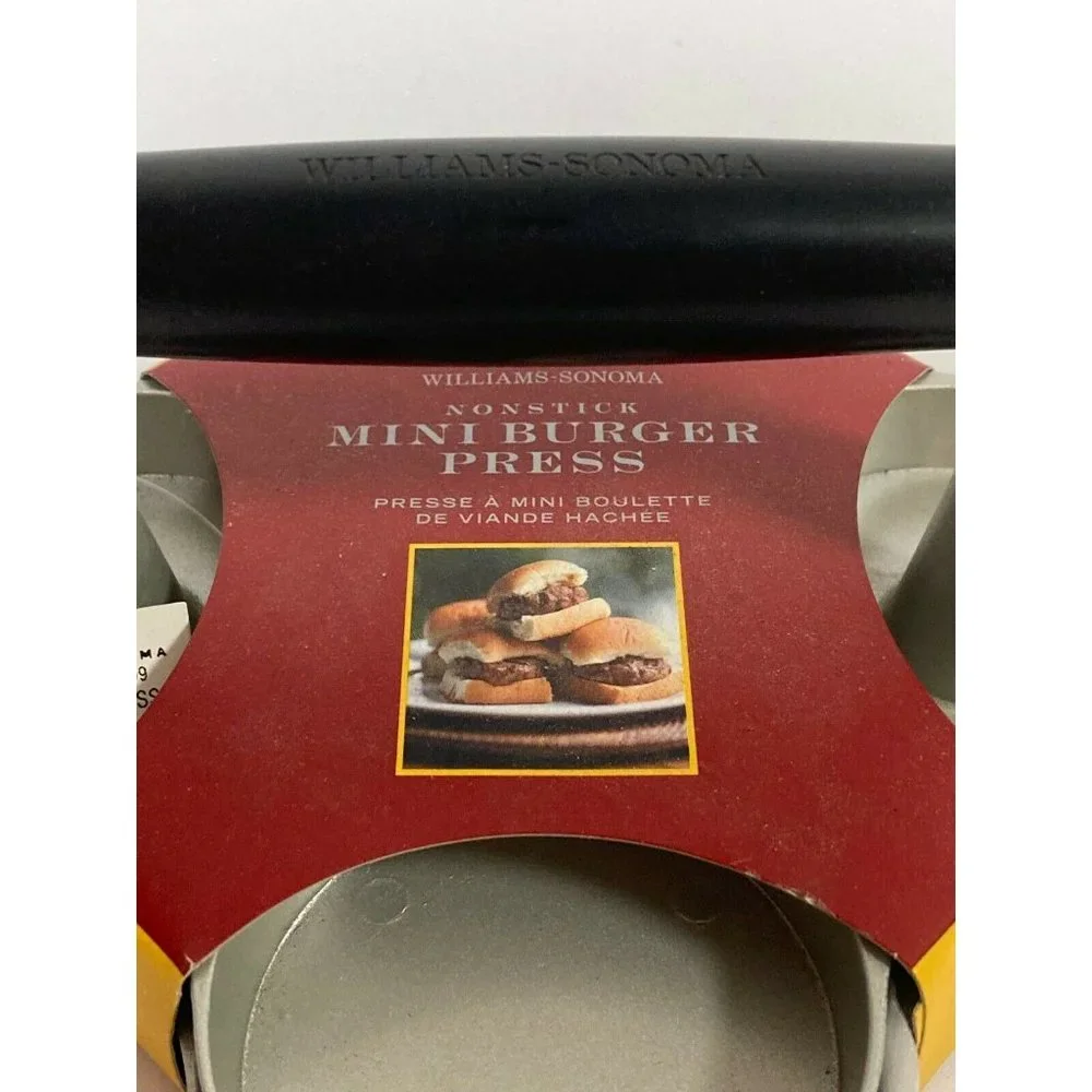 NWT Williams Sonoma Nonstick Mini Burger Press Sliders 4 Patties